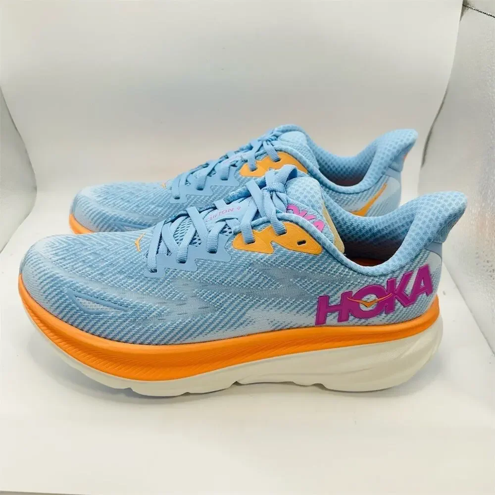 HOKA Clifton 9 Women's Running Shoes Airy Blue/Ice Water Size 8.5B w/ Box